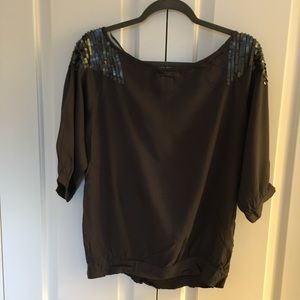 Gray Stradivarius Sequins Shirt